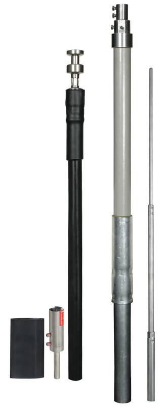 HVI-Leitung D 23mm Cu mit Stuetzrohr L 3200mm und Fangstange L 2500mm -SET-