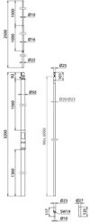 HVI-Leitung D 23mm Cu mit Stuetzrohr L 3200mm und Fangstange L 2500mm -SET-