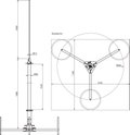 Fangmast 50 f. HVI-light-Leitung SET m. Dreibeinstativ  L 2900mm