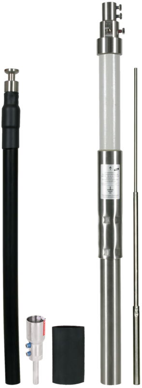 HVI-power-Leitung  D27mm Cu L6,0m -SET- m.Stuetzrohr L5000mm m. Fangstange 2,5m