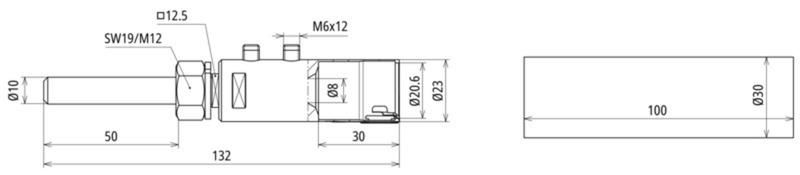 Anschlusselement M12 m. Mutter u. Schrumpfschlauch f. HVI long – Bild 2 von 2