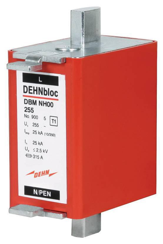 Koordinierter Blitzstromableiter Typ 1 DEHNbloc Maxi NH00  1-polig 255V AC