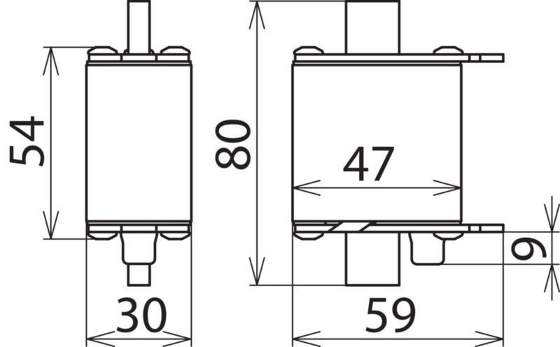 Ueberspannungsableiter Typ 2 / 1-polig 280V AC fuer NH00-Sicherungssysteme – Bild 2 von 2