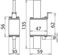 Ueberspannungsableiter Typ 2 / 1-polig 280V AC fuer NH1-Sicherungssysteme
