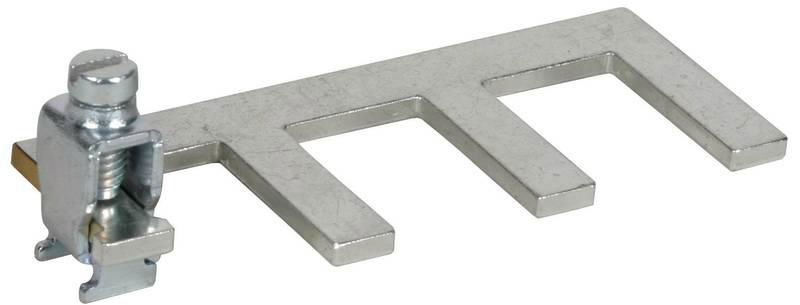 Erdungsbuegel einphasig  3-polig  1,5 TE mit Anschlussklemme bis 25 mm*2