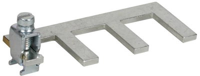 Erdungsbuegel einphasig  3-polig  1,5 TE mit Anschlussklemme bis 25 mm*2
