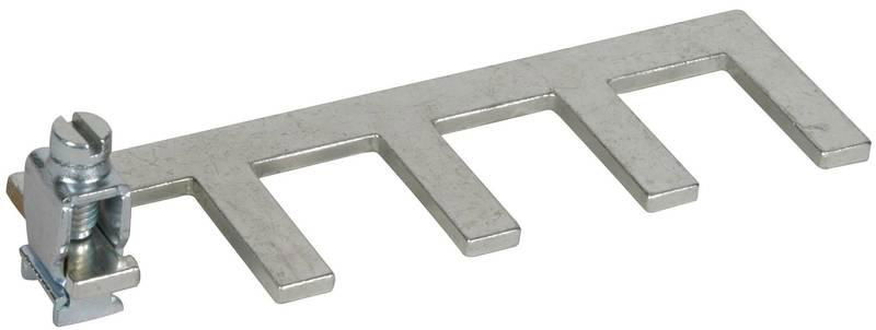 Erdungsbuegel einphasig  4-polig  1,5 TE mit Anschlussklemme bis 25 mm*2