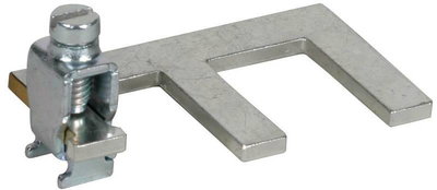 Erdungsbuegel einphasig  2-polig  1,5 TE mit Anschlussklemme bis 25 mm*2