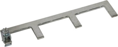 Erdungsbuegel einphasig  3-polig  10 TE mit Anschlussklemme bis 25 mm*2