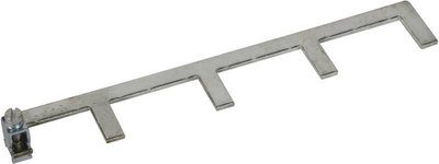 Erdungsbuegel einphasig  4-polig  13 TE mit Anschlussklemme bis 25 mm*2