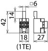 Stiftanschlussklemme 3x16mm*2 zur Durchgangsverdrahtung