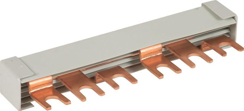 Kammschiene / Modularverdrahtungssystem dreiphasig, 6-polig, 6 Teilungseinheiten