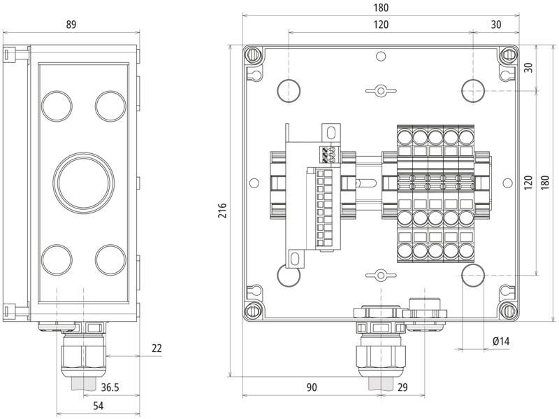 Ueberspannungsableiter Typ 2+3 DEHNcube im Gehaeuse IP65 fuer Emob – Bild 2 von 2