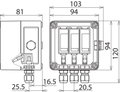 Ueberspannungsableiter Typ 2 DEHNcube im Gehaeuse IP65 f. PV-Anl. 1MPP b. 1000V DC