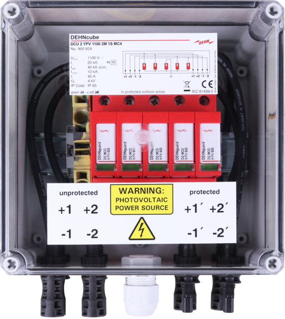 GAK Typ 2 im Gehaeuse IP65 fuer PV-Anlagen 2MPPT mit je 1 String bis 1100V DC