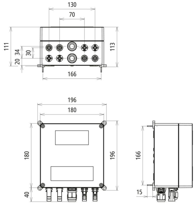 GAK Typ 2 im Gehaeuse IP65 fuer PV-Anlagen 2MPPT mit je 1 String bis 1100V DC – Bild 2 von 2