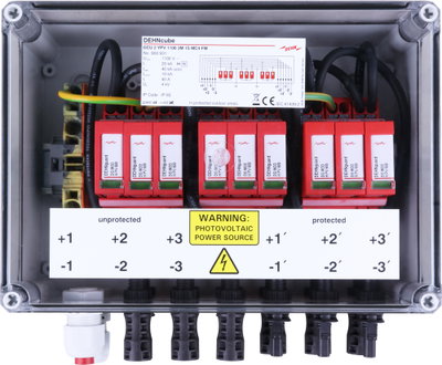 GAK Typ 2 im Gehaeuse IP65 f. PV-Anl. 3 MPPT mit je 1 String b. 1100V DC