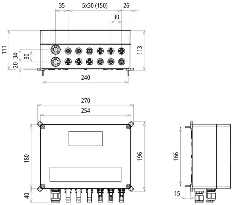 GAK Typ 2 im Gehaeuse IP65 f. PV-Anl. 3 MPPT mit je 1 String b. 1100V DC – Bild 2 von 2