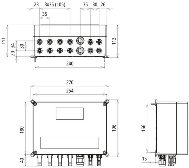 GAK Typ 1+2 im Gehaeuse IP65 f. PV-Anl. 2MPPT mit je 2 Strings b. 1100V DC – Bild 2 von 2