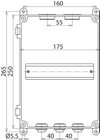 Iso-Gehaeuse fuer Aufputzmontage IP 54 f. Reihen-Einbaugeraete 7TE