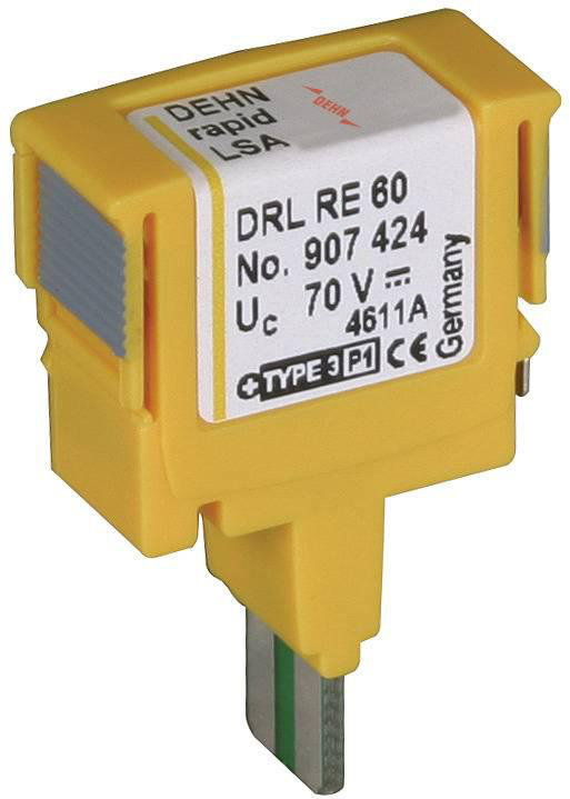 Ueberspannungsableiter DEHNrapid LSA Schutzstecker fuer 1 Doppelader Un 60V