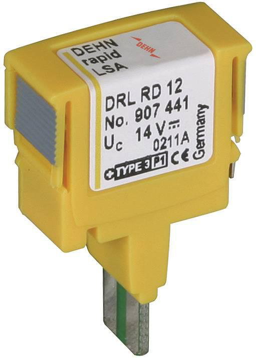 Ueberspannungsableiter DEHNrapid LSA Schutzstecker fuer 1 Doppelader Un 12V