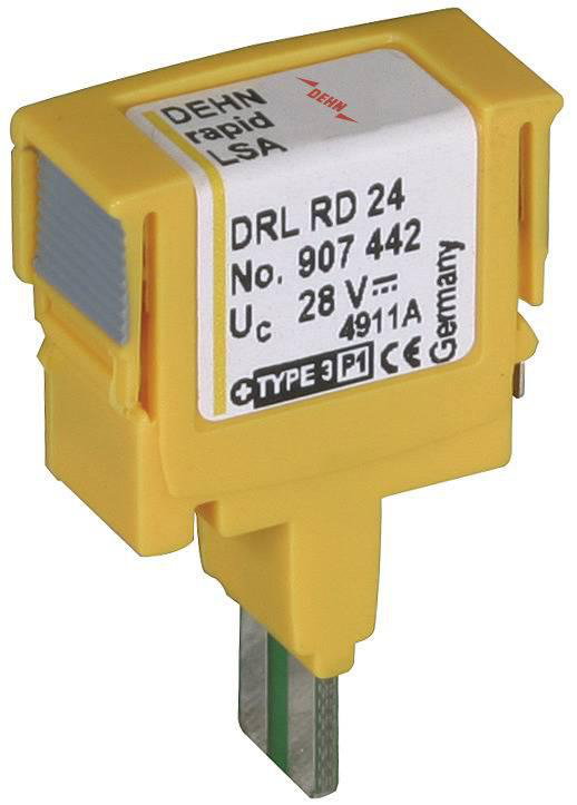 Ueberspannungsableiter DEHNrapid LSA Schutzstecker fuer 1 Doppelader Un 24V