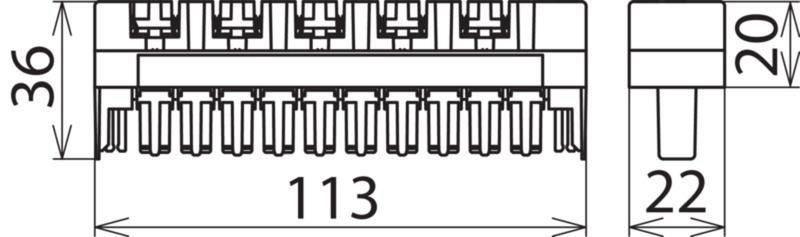 Steckmagazin fuer 1 bis 10 Gasentladungs- ableiter fuer DEHNrapid LSA-Technik 2 – Bild 2 von 2