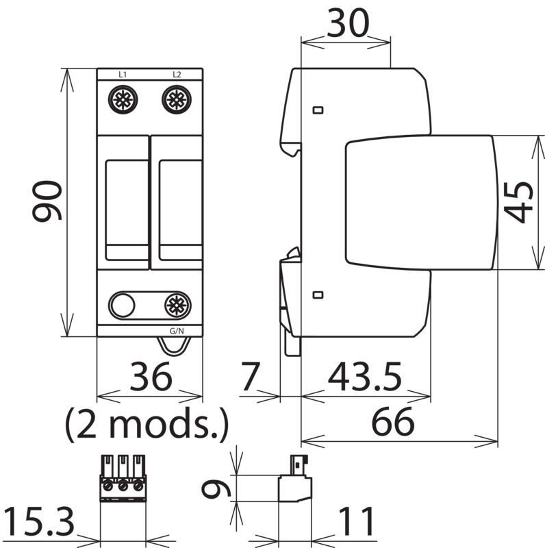 Ueberspannungsableiter Typ 2 DEHNguard M – Bild 2 von 2