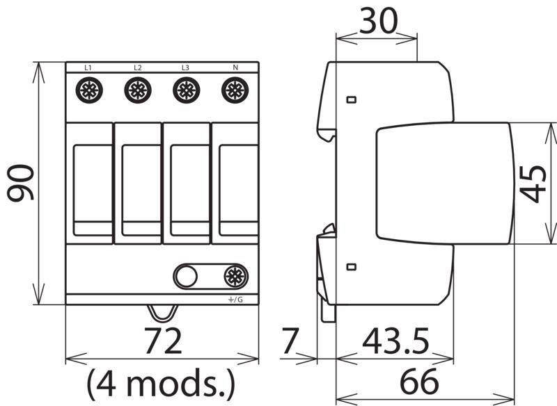 Ueberspannungsableiter Typ 2 DEHNguard M – Bild 2 von 2