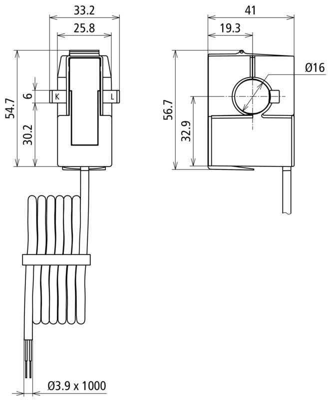 Klappkern-Stromwandler zum Messen von Nenn-Primaerstroeme bis 100 A – Bild 2 von 2