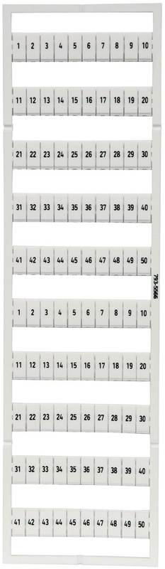 Bezeichnungssystem fuer DEHNconnect SD2 2x Nr. 1-50 horizontal bedruckt