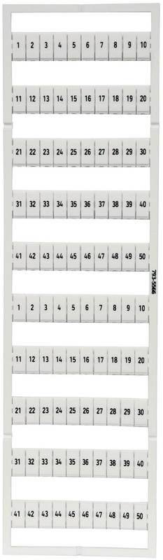 Bezeichnungssystem fuer DEHNconnect SD2 2x Nr. 1-50 horizontal bedruckt