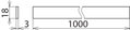 Sammelschiene 18x3mm Cu/Sn  L 1000mm