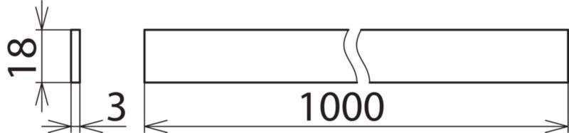Sammelschiene 18x3mm Cu/Sn  L 1000mm – Bild 2 von 2