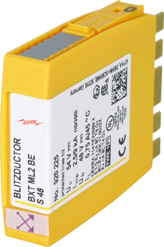 Kombiableiter-Modul fuer 2 Einzeladern BLITZDUCTOR XT mit LifeCheck
