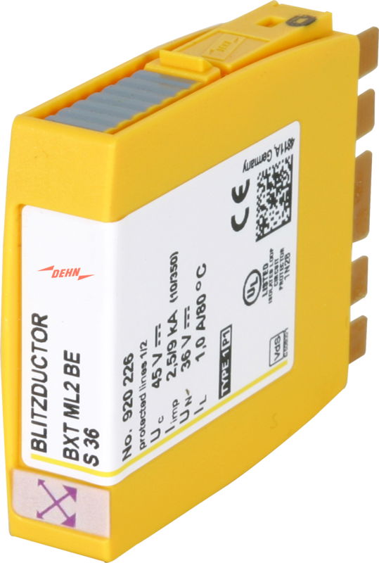 Kombiableiter-Modul fuer 2 Einzeladern BLITZDUCTOR XT mit LifeCheck