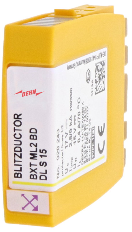 Kombiableiter-Modul fuer 1 Doppelader BLITZDUCTOR XT mit LifeCheck
