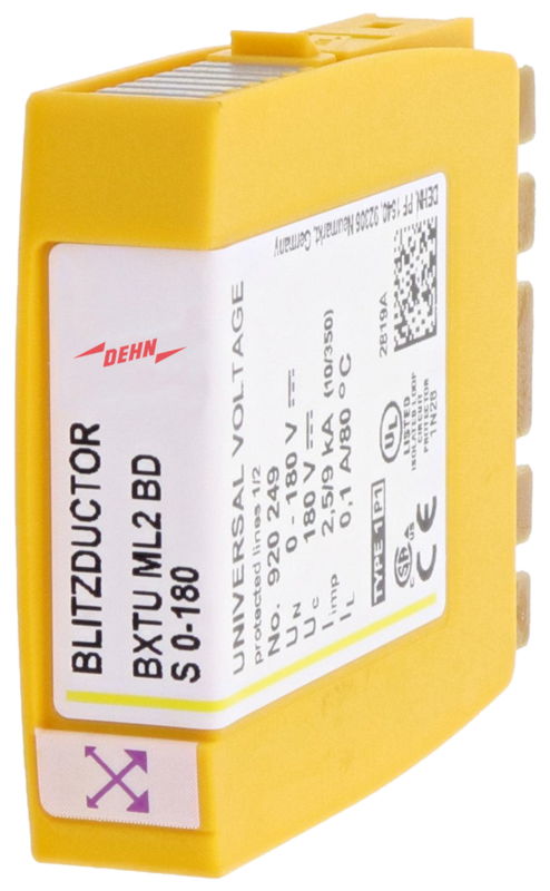 Kombiableiter-Modul fuer 1 Doppelader BLITZDUCTOR XTU mit actiVsense Technologie