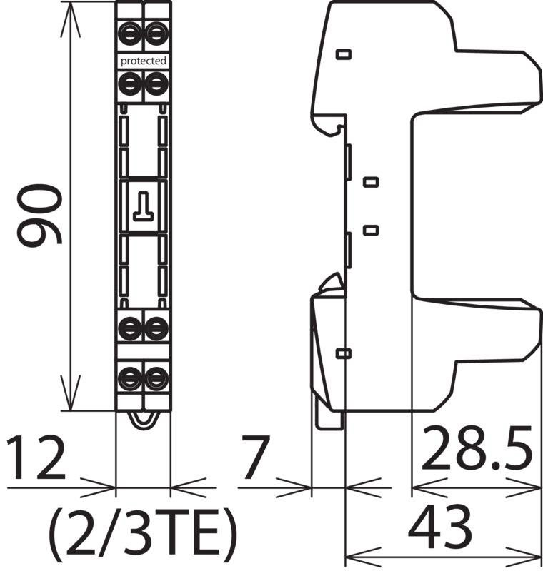 Basisteil 4-polig zur Aufnahme eines Ableitermoduls BLITZDUCTOR XT/SP – Bild 2 von 2