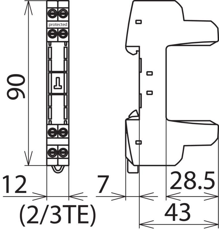 Basisteil 4-polig zur Aufnahme eines Ableitermoduls BLITZDUCTOR XT/XTU – Bild 2 von 2