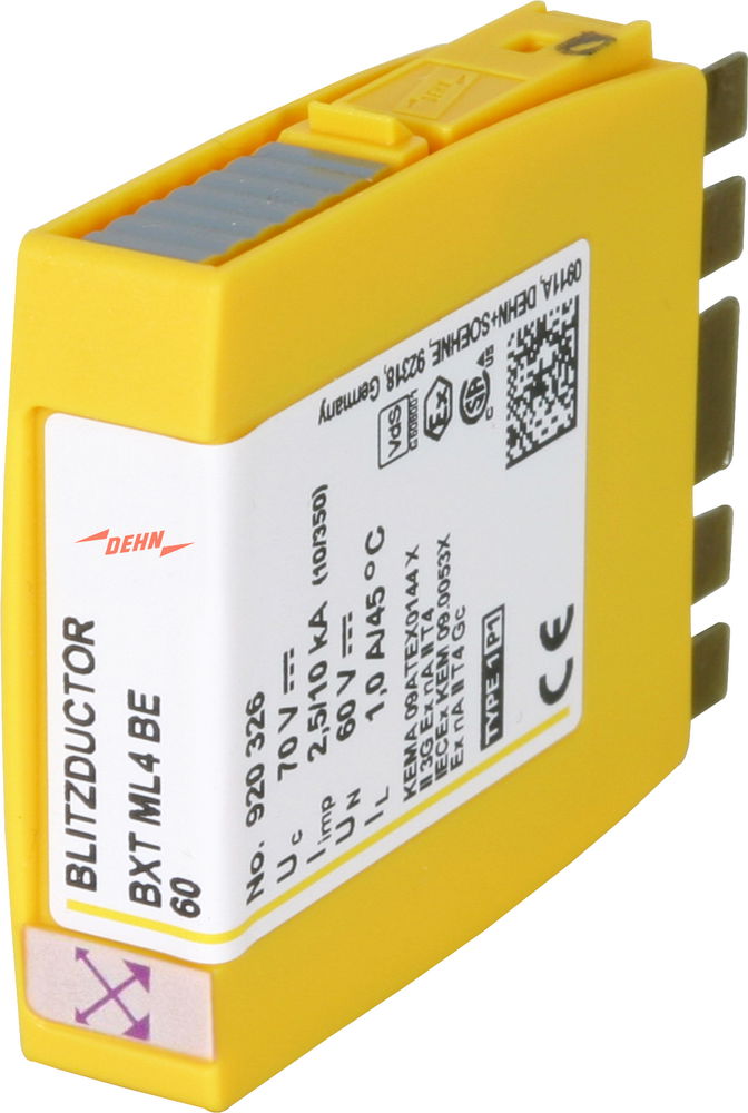 Kombiableiter-Modul fuer 4 Einzeladern BLITZDUCTOR XT mit LifeCheck