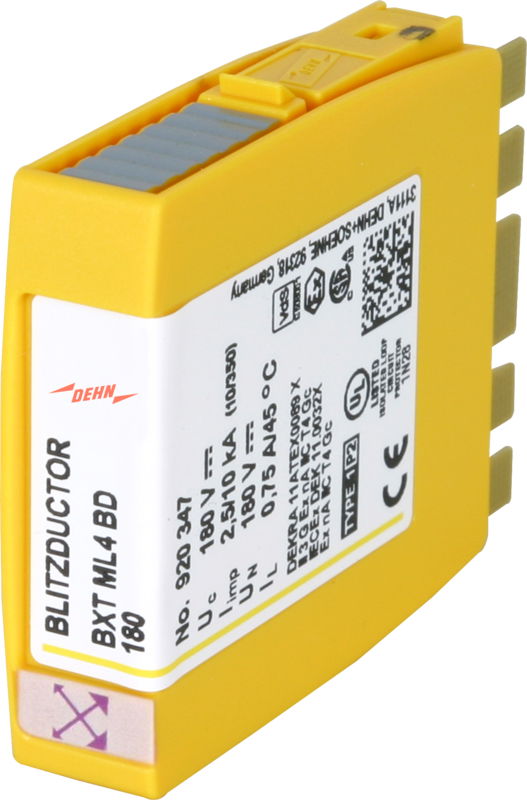 Kombiableiter-Modul fuer 2 Doppeladern BLITZDUCTOR XT mit LifeCheck