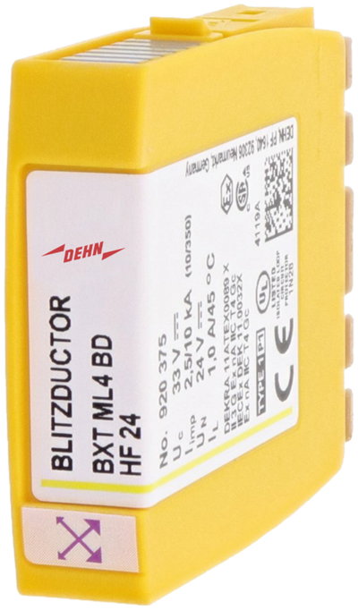 Kombiableiter-Modul fuer 2 Doppeladern BLITZDUCTOR XT mit LifeCheck