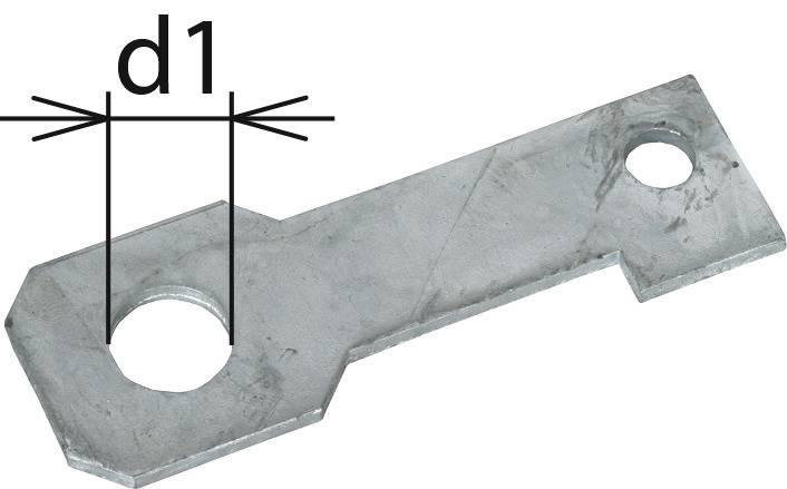 Anschlussbuegel IF3 gerade Bohrdurchmesser d1 22 mm