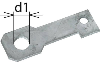 Anschlussbuegel IF3 gerade Bohrdurchmesser d1 30 mm