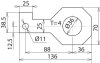 Anschlussbuegel IF3 gerade Bohrdurchmesser d1 36 mm