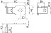 Anschlussbuegel IF1 abgewinkelt Bohrdurchmesser d1 14 mm