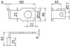 Anschlussbuegel IF1 abgewinkelt Bohrdurchmesser d1 22 mm