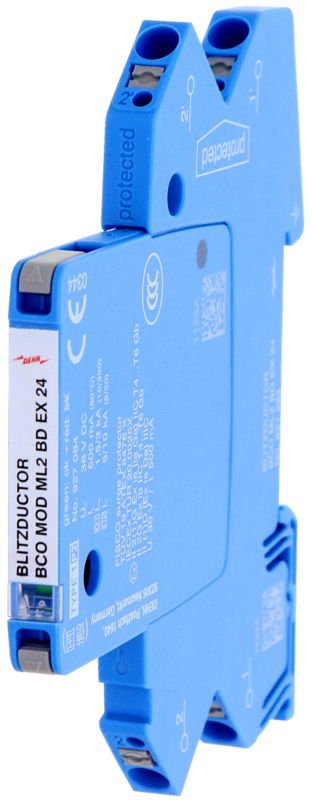 Modularer UeS-Ableiter fuer 1 Doppelader BLITZDUCTORconnect mit Defektanzeige